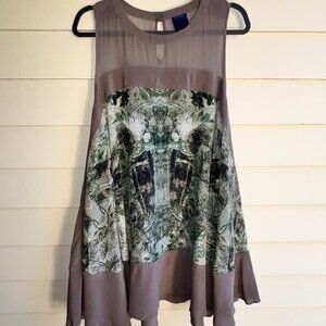 PARADIS PERDUS Linen Tunic Dress